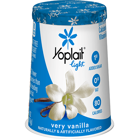 Yoplait Light Single Serve Very Vanilla Yogurt, front of product.