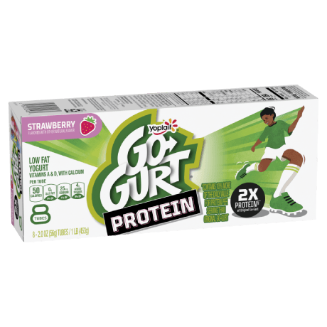 Go gurt protein strawberry 8ct, front of the package