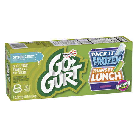 Go-GURT cotton candy 8 count, front of package